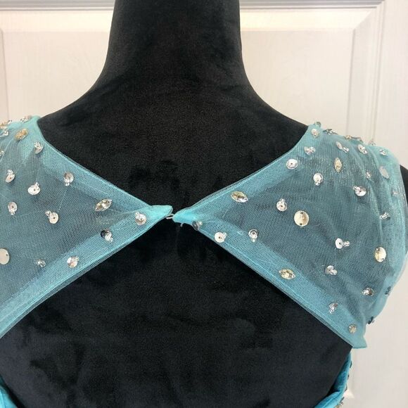 Baby Online Dress mini blue jeweled rhinestone prom homecoming dress - Picture 13 of 16